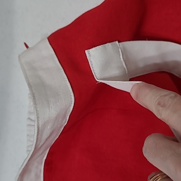 NWT Bagatelle Collection Red Linen Blend Faux Wrap Skirt With White Trim size XL - Picture 10 of 10